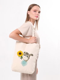 Zoozie Bags Bolso de mano pauldavis 1614, Bolso Tote de Algodón 100%, Crema, 35 x 40 x 8 cm